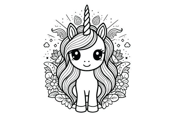 Download Cartoon Unicorn Cute Mandala Drawing - Mandala drawing Collection