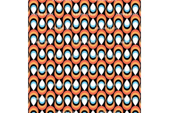Download Retro 1970s Mid Century Colorful Pattern - Retro Collection