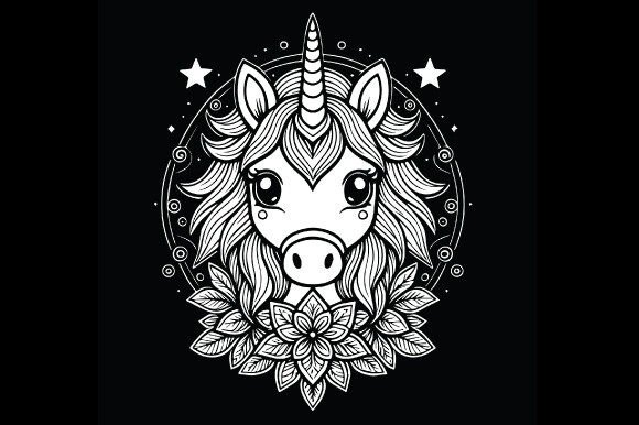 Download Cartoon Unicorn Cute Mandala Drawing - Mandala drawing Collection