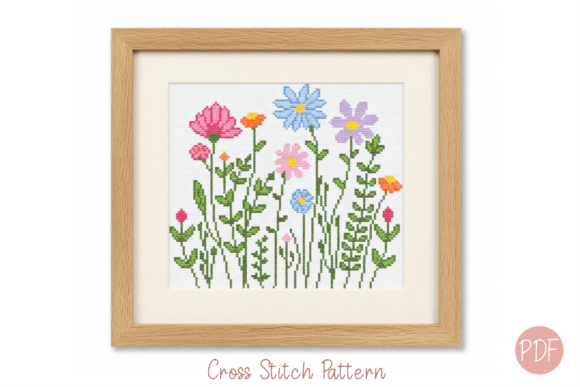 Download Spring Wild Flowers Cross Stitch Pattern - Cross stitch Collection