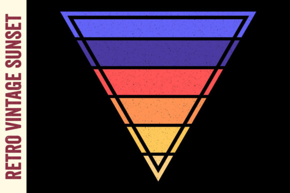 Download Vintage Sunset Retro Triangle Graphic - Retro Collection
