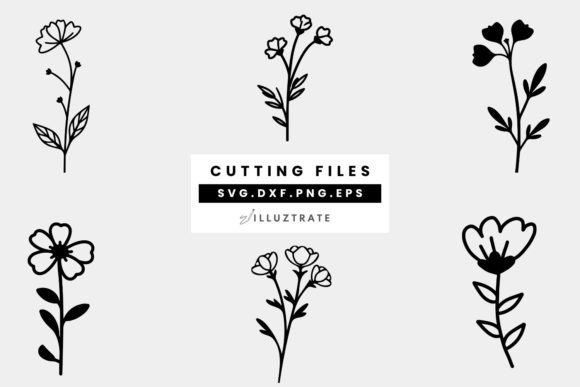 Download Wild Flowers SVG Cut Files | Floral - Premium Bundle