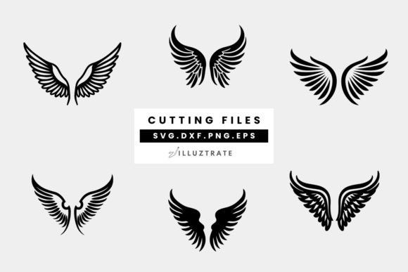 Download Angel Wings SVG Cut Files | Heart - Premium Bundle