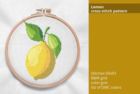 Download Lemon Cross Stitch Pattern - Premium Resources