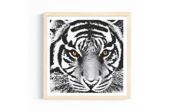 Download White Tiger Closeup Cross Stitch Pattern - Premium Resources