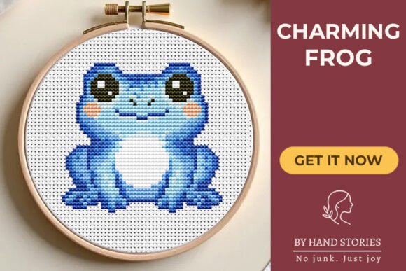 Download Charming Frog Cross Stitch Pattern PDF - Premium Resources